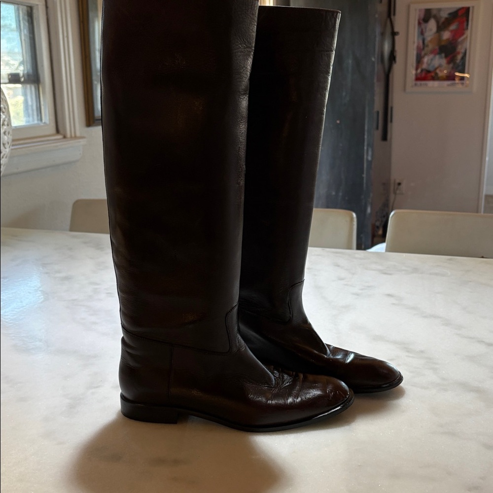 Celine Dark Brown Knee-High Boots